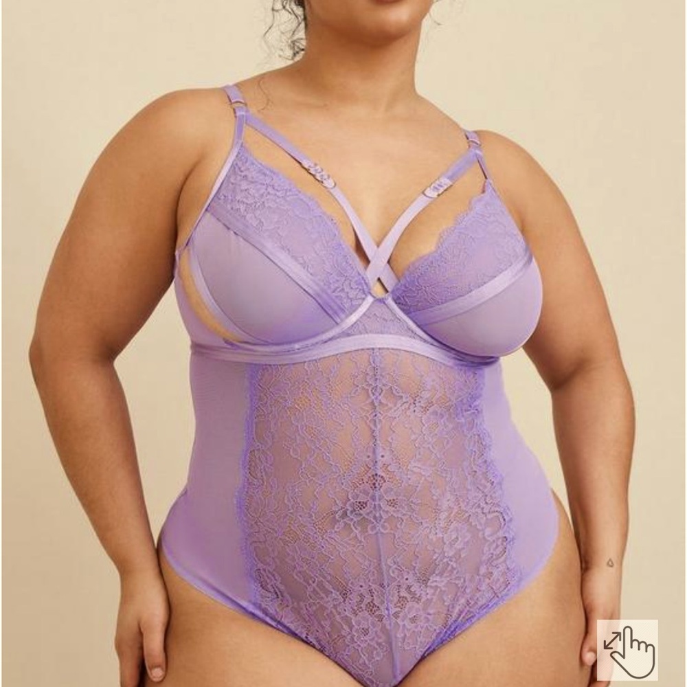 Torrid Straps And Lace Bodysuit